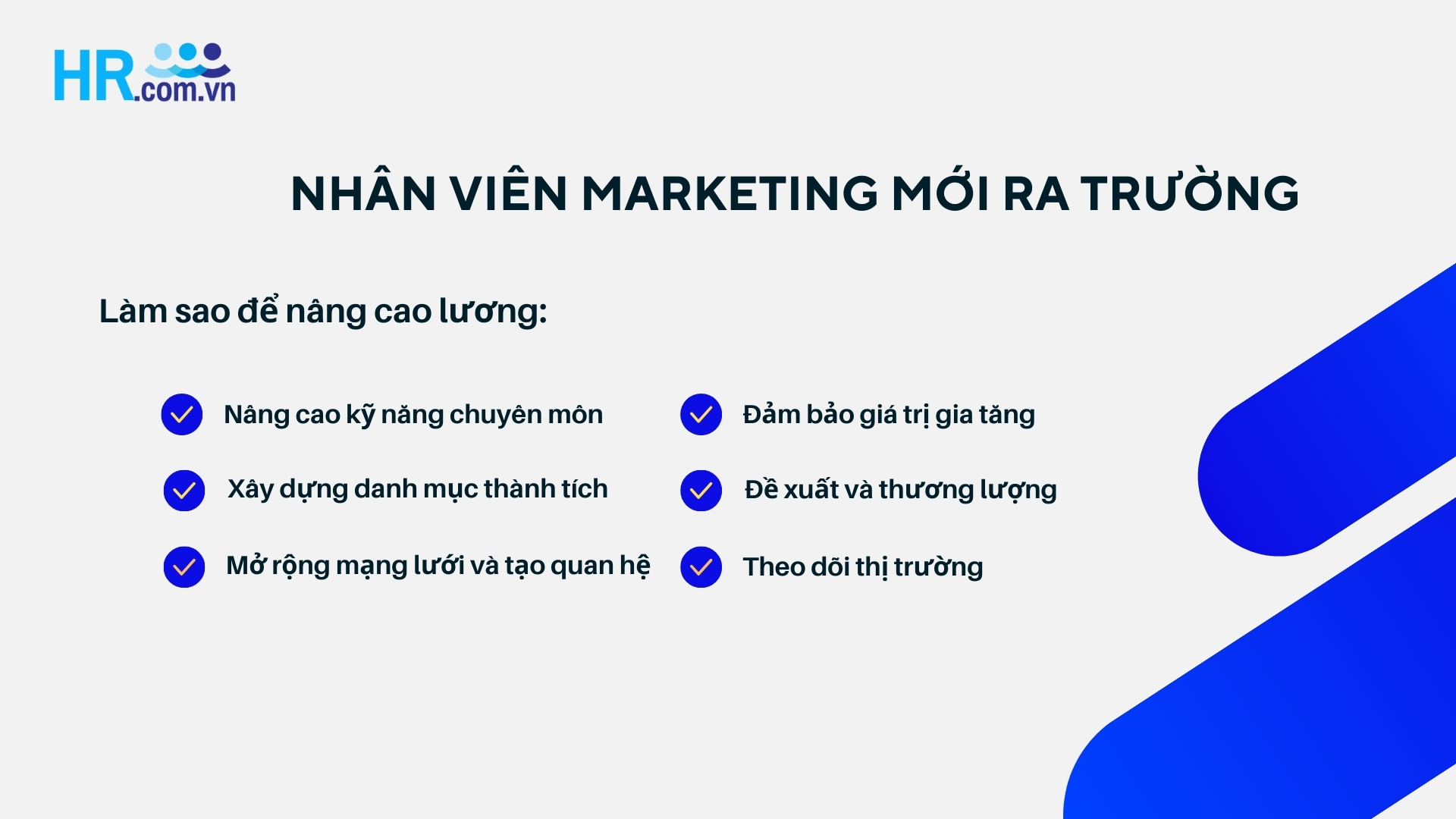 Làm sao để nâng cao lương của nhân viên marketing mới ra trường