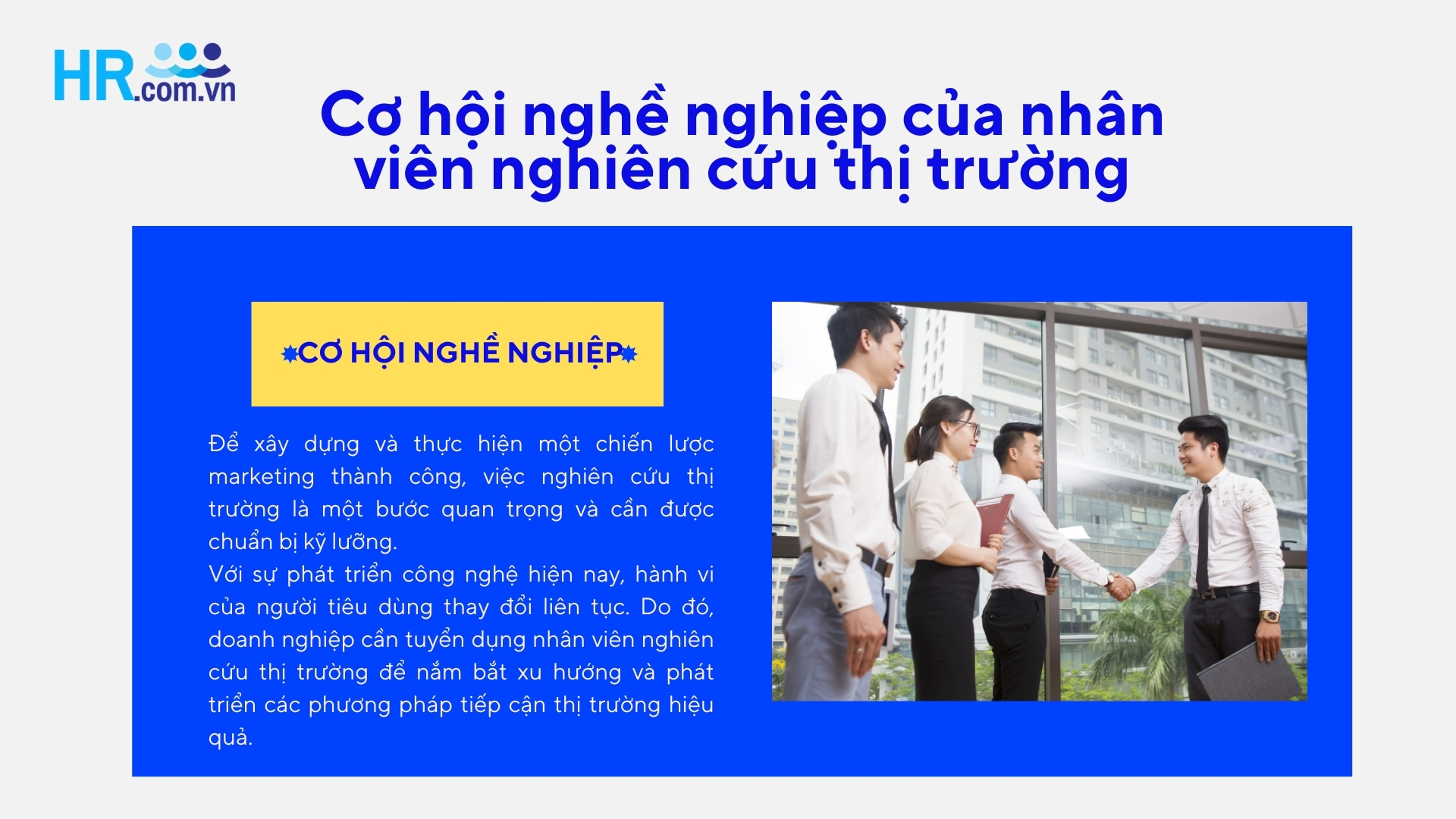 Cơ hội nghề nghiệp của nhân viên nghiên cứu thị trường