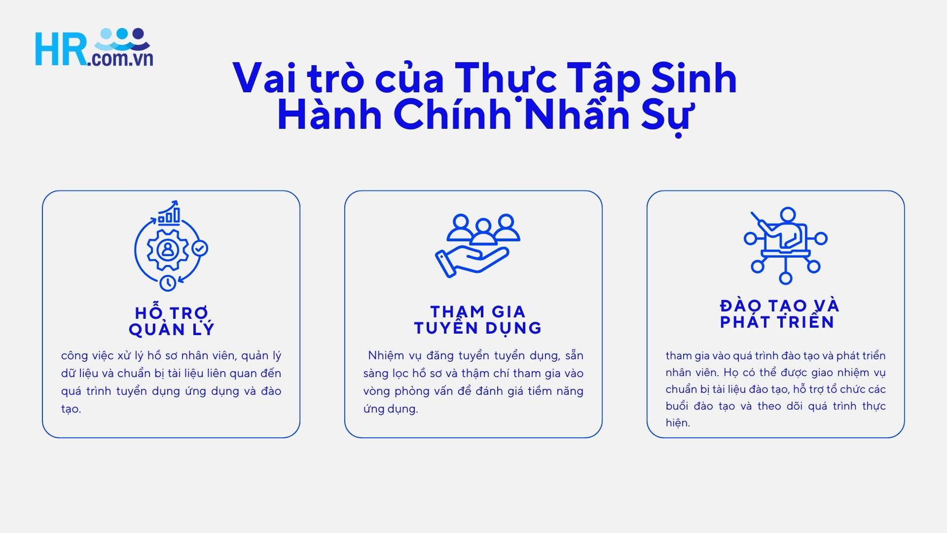 Vai trò của Thực Tập Sinh Hành Chính Nhân Sự